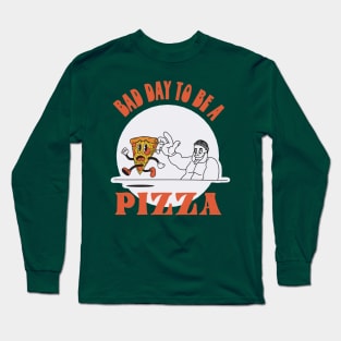 One small bite for man, one bad day to be a pizza Long Sleeve T-Shirt